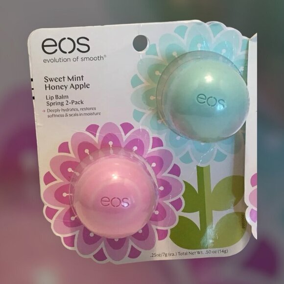 EOS Spring Lip Balm 2 Pack - Honey Apple & Organic Sweet Mint, 0.25 oz Each - Picture 1 of 2